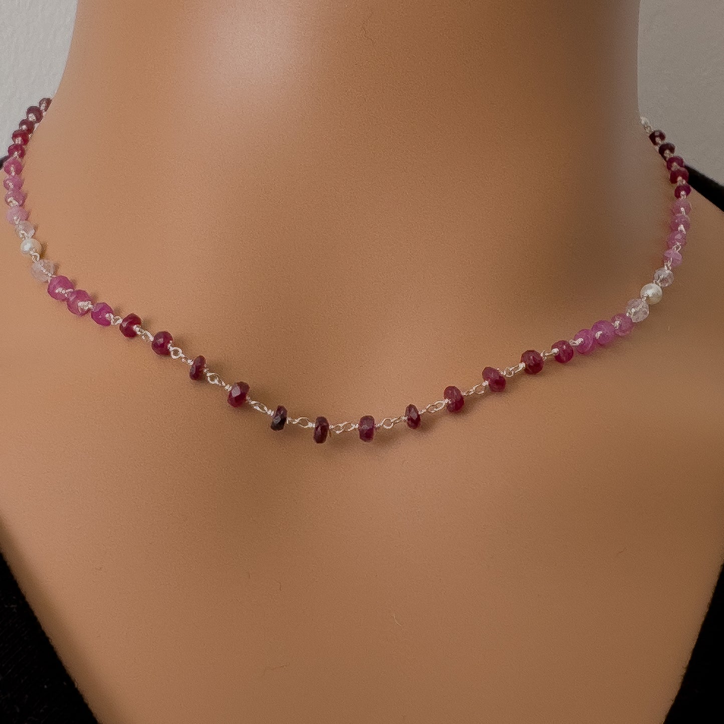 Majestic Multi Tone Ruby Necklace