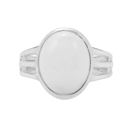 Astrological White Opal Sterling Silver Ring