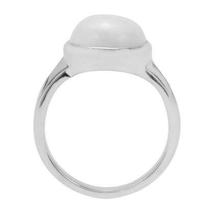 Astrological White Opal Sterling Silver Ring