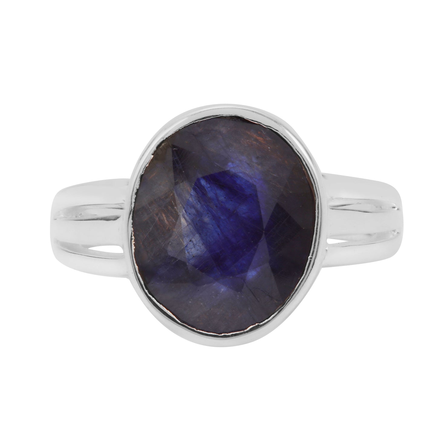 Astrological Blue Sapphire Silver Ring