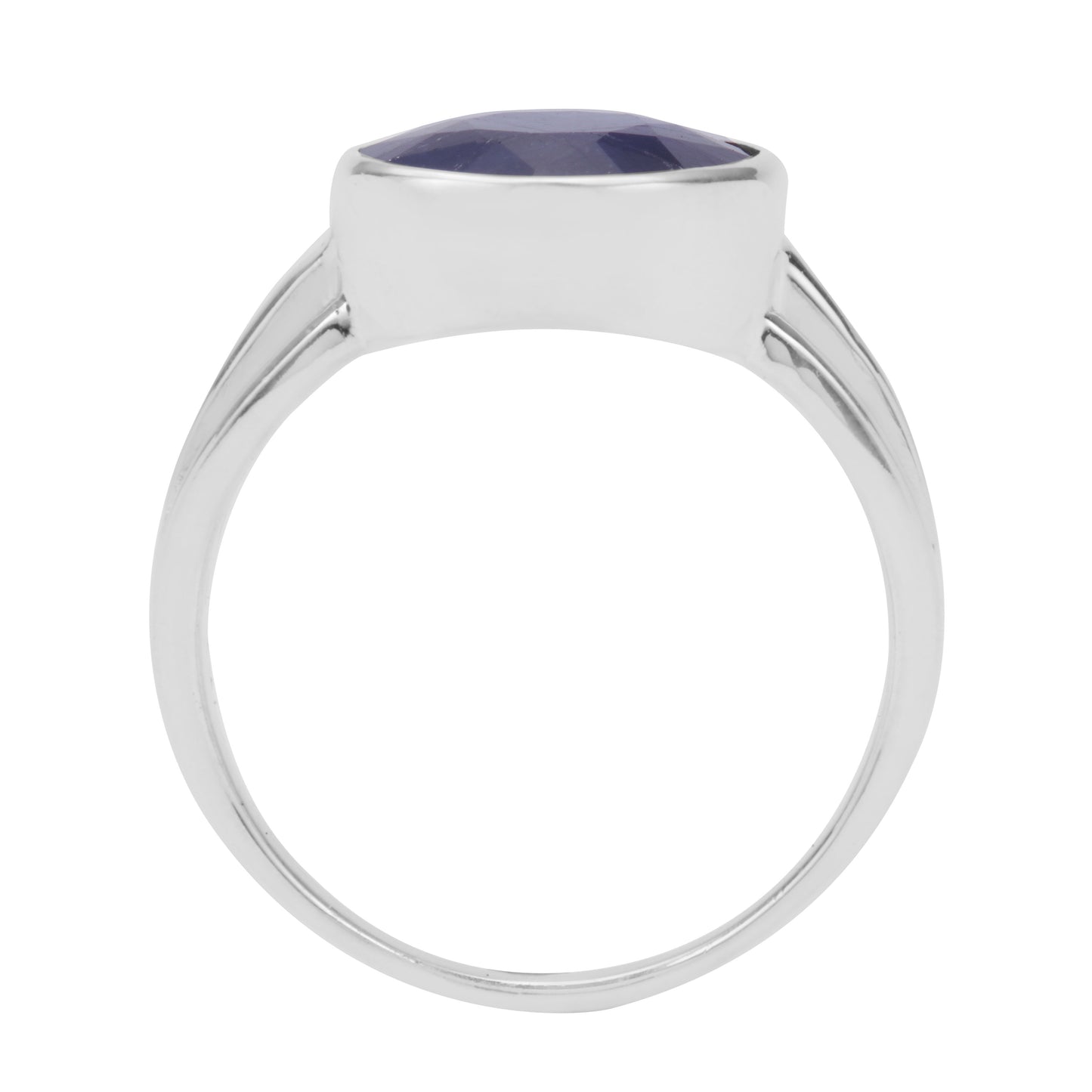 Astrological Blue Sapphire Silver Ring