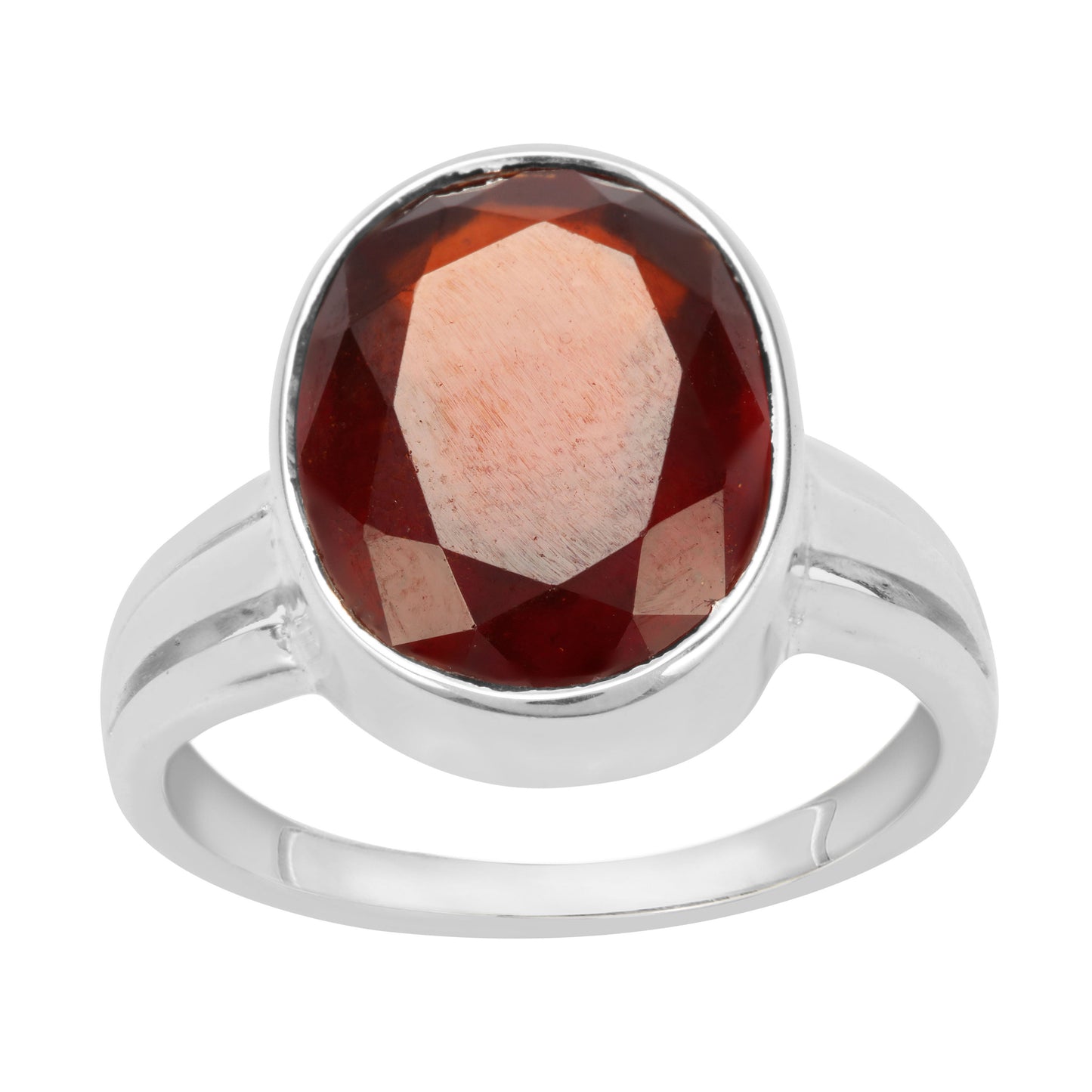 Astrological Hessonite Sterling Silver Rings