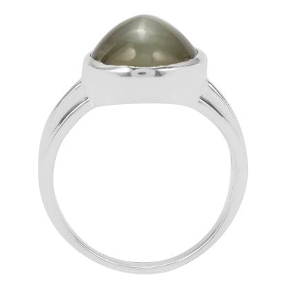 Astrological Cat's Eye Sterling Silver Ring