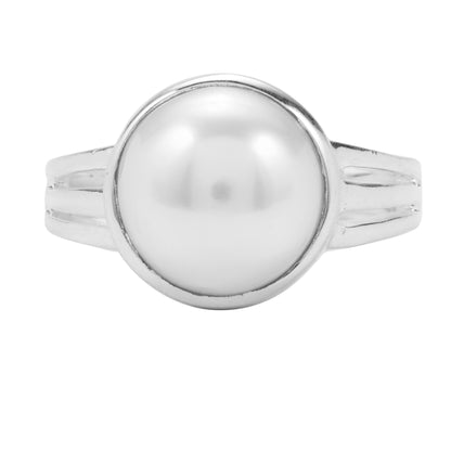 Mind Calming Sterling Silver Pearl Ring