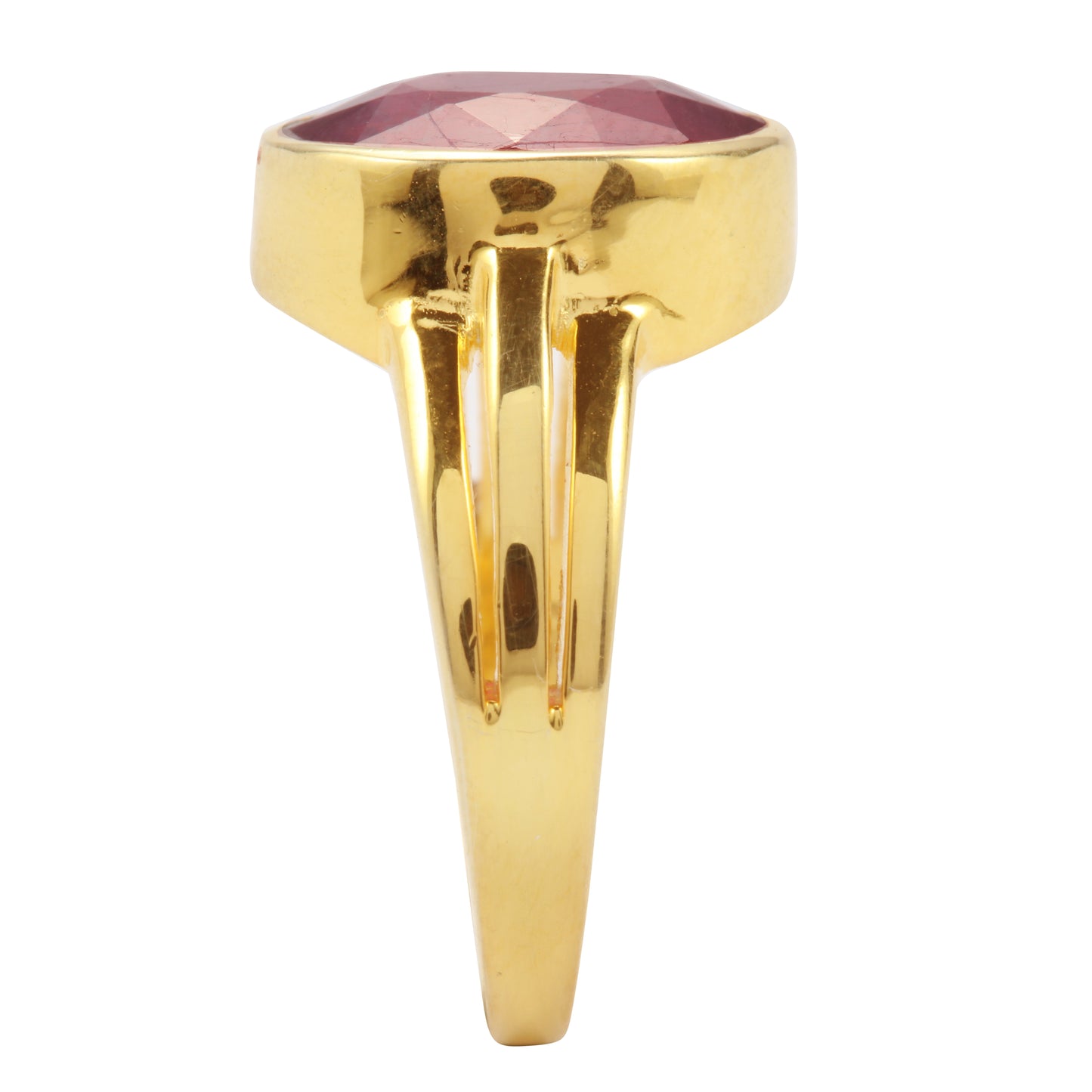 Astrological Gold Plated Sterling Silver Ruby Ring