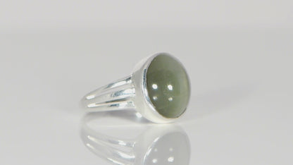 Astrological Cat's Eye Sterling Silver Ring