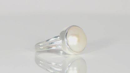 Mind Calming Sterling Silver Pearl Ring